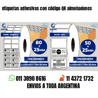 etiquetas adhesivas con código QR almohadones