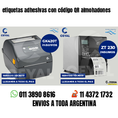 etiquetas adhesivas con código QR almohadones