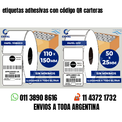etiquetas adhesivas con código QR carteras