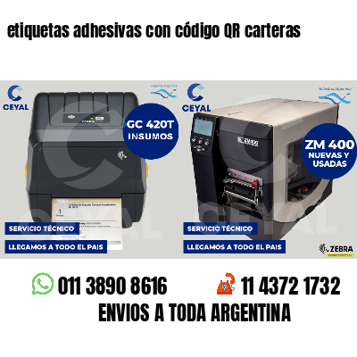 etiquetas adhesivas con código QR carteras