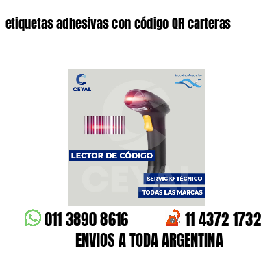 etiquetas adhesivas con código QR carteras