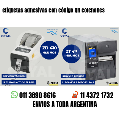 etiquetas adhesivas con código QR colchones