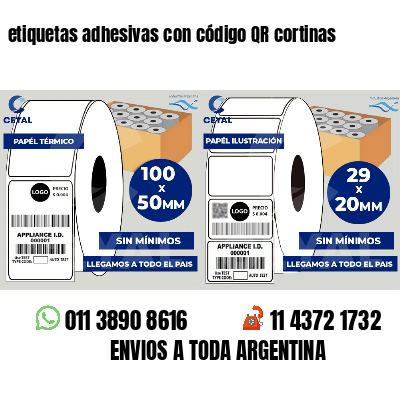 etiquetas adhesivas con código QR cortinas