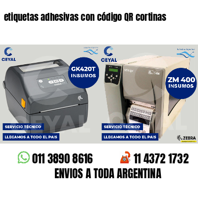 etiquetas adhesivas con código QR cortinas
