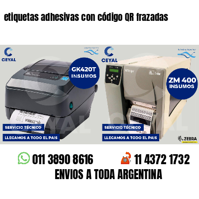 etiquetas adhesivas con código QR frazadas