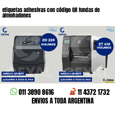 etiquetas adhesivas con código QR fundas de almohadones