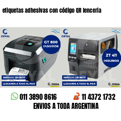 etiquetas adhesivas con código QR lenceria