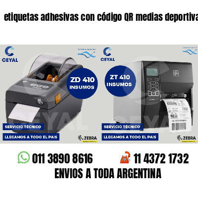 etiquetas adhesivas con código QR medias deportivas