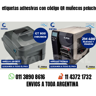 etiquetas adhesivas con código QR muñecos peluche