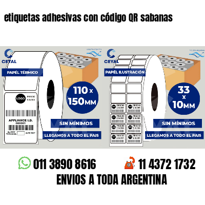 etiquetas adhesivas con código QR sabanas
