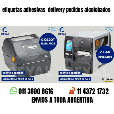 etiquetas adhesivas  delivery pedidos alcolchados
