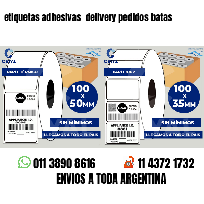 etiquetas adhesivas delivery pedidos batas