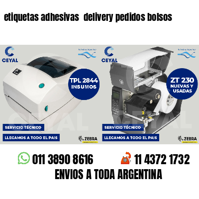 etiquetas adhesivas  delivery pedidos bolsos
