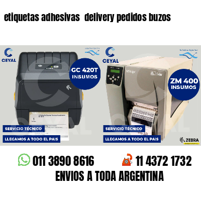 etiquetas adhesivas  delivery pedidos buzos