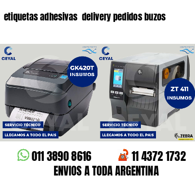 etiquetas adhesivas delivery pedidos buzos
