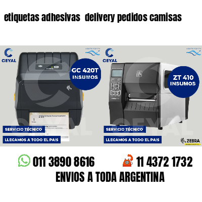 etiquetas adhesivas  delivery pedidos camisas