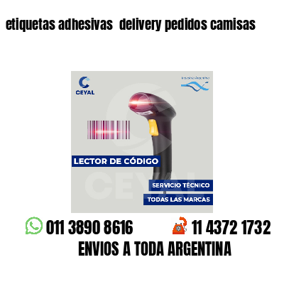 etiquetas adhesivas delivery pedidos camisas