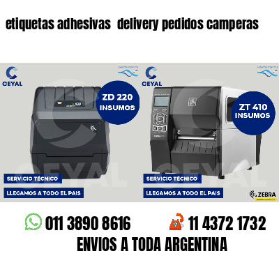 etiquetas adhesivas  delivery pedidos camperas