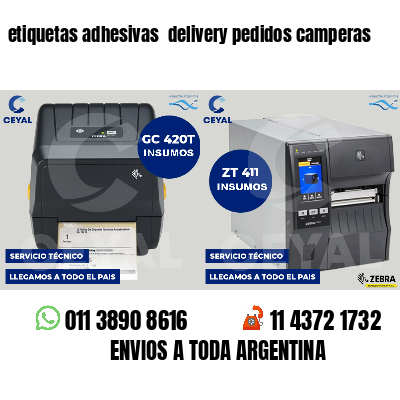 etiquetas adhesivas delivery pedidos camperas