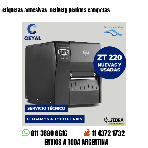 etiquetas adhesivas  delivery pedidos camperas