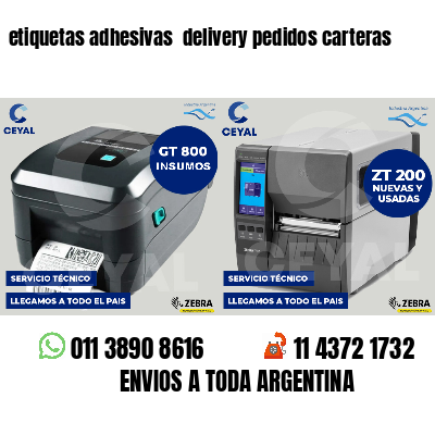 etiquetas adhesivas  delivery pedidos carteras