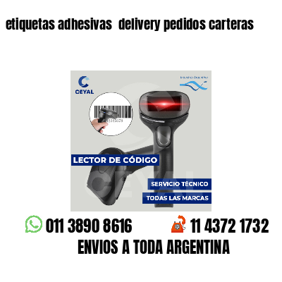 etiquetas adhesivas delivery pedidos carteras