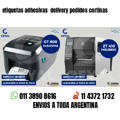 etiquetas adhesivas delivery pedidos cortinas