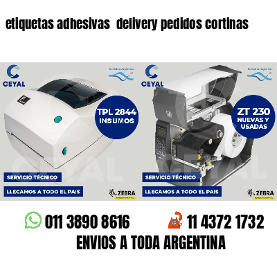 etiquetas adhesivas delivery pedidos cortinas