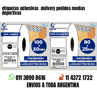 etiquetas adhesivas  delivery pedidos medias deportivas