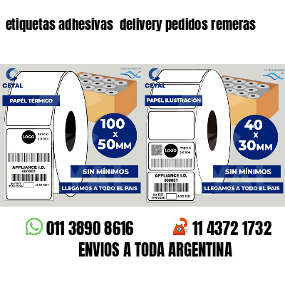 etiquetas adhesivas delivery pedidos remeras