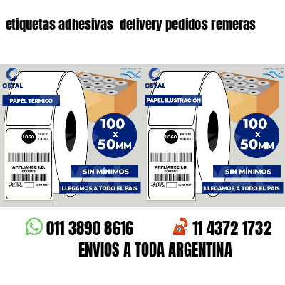 etiquetas adhesivas delivery pedidos remeras