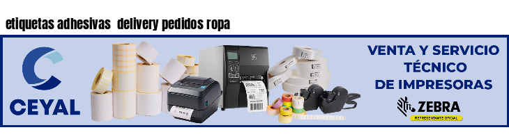 etiquetas adhesivas delivery pedidos ropa