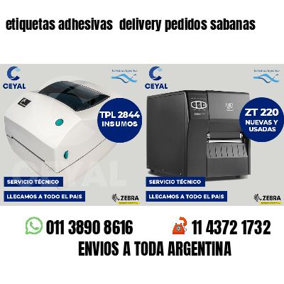 etiquetas adhesivas  delivery pedidos sabanas