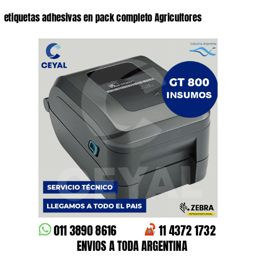 etiquetas adhesivas en pack completo Agricultores