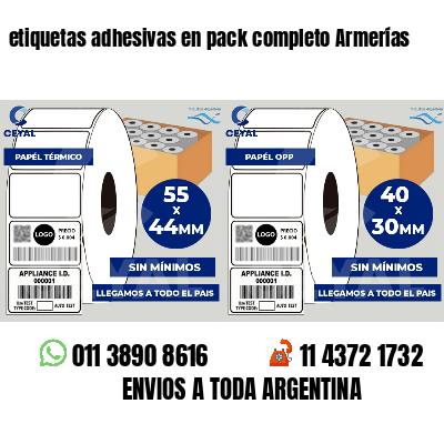 etiquetas adhesivas en pack completo Armerías