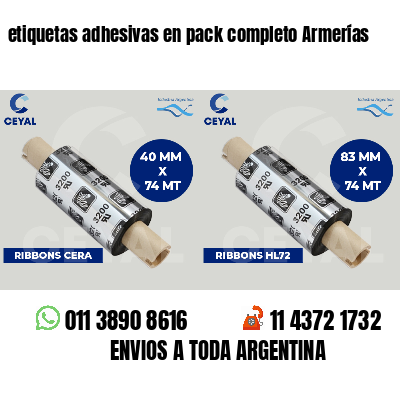 etiquetas adhesivas en pack completo Armerías