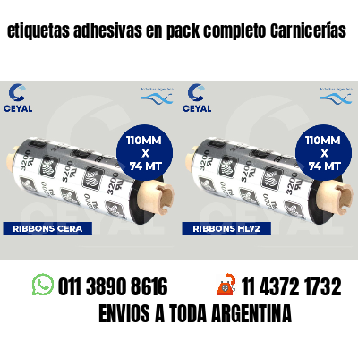etiquetas adhesivas en pack completo Carnicerías