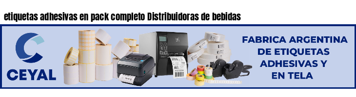 etiquetas adhesivas en pack completo Distribuidoras de bebidas