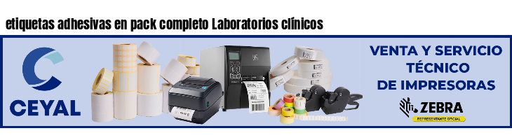 etiquetas adhesivas en pack completo Laboratorios clínicos
