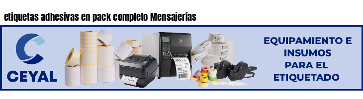 etiquetas adhesivas en pack completo Mensajerías