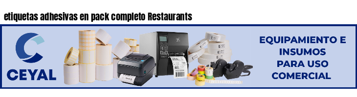 etiquetas adhesivas en pack completo Restaurants