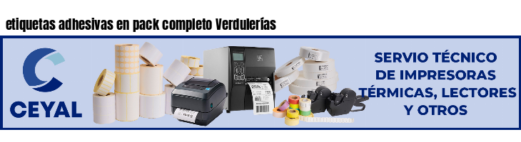 etiquetas adhesivas en pack completo Verdulerías
