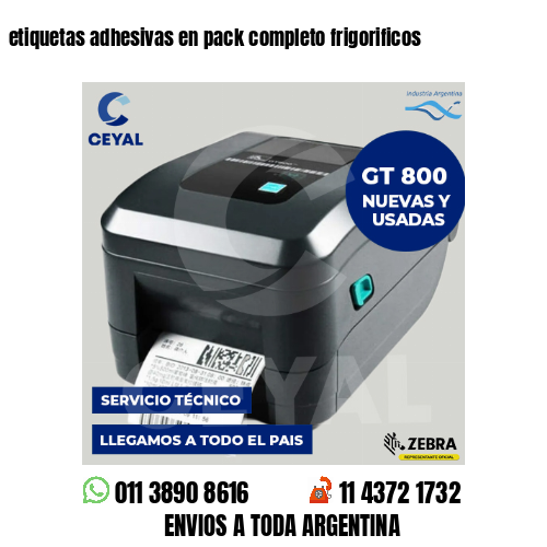 etiquetas adhesivas en pack completo frigorificos