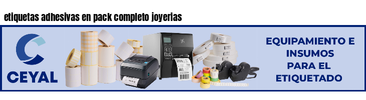 etiquetas adhesivas en pack completo joyerias