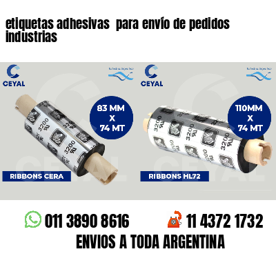 etiquetas adhesivas  para envío de pedidos industrias