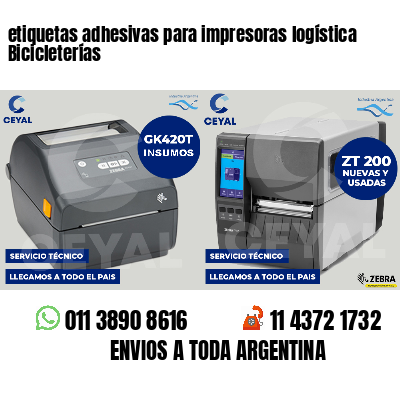 etiquetas adhesivas para impresoras logística Bicicleterías