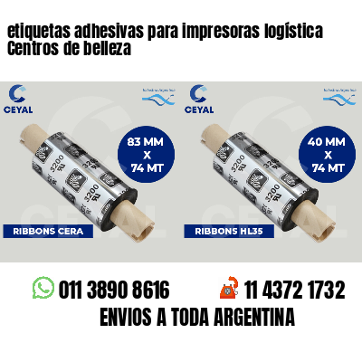 etiquetas adhesivas para impresoras logística Centros de belleza