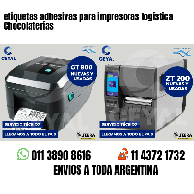 etiquetas adhesivas para impresoras logística  Chocolaterías