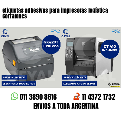 etiquetas adhesivas para impresoras logística Corralones