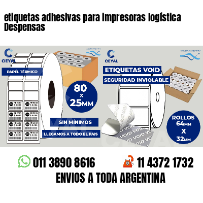 etiquetas adhesivas para impresoras logística Despensas